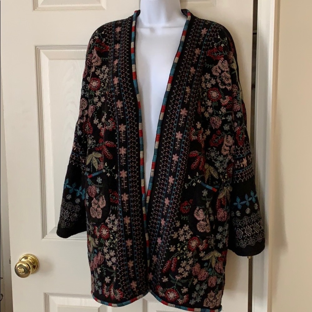 Johnny Was Wool Cardi Sweater Jacket NWOT